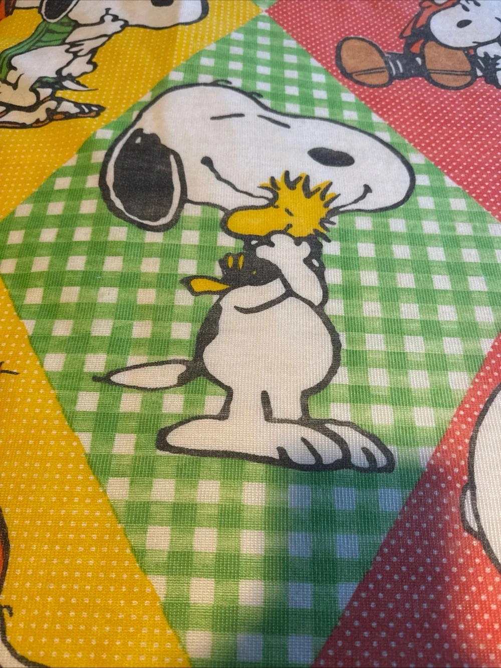 Peanuts Patchwork Snoopy Bedding Cover - Multicolor Lucy, peppermint Patty more!